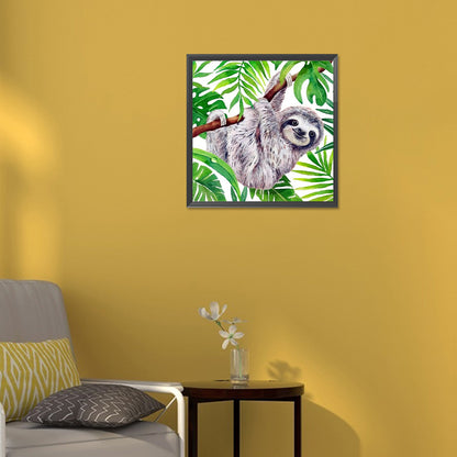 Naughty Sloth - Full Round Drill Diamond Painting 30*30CM