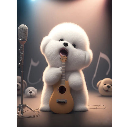 Singing Dog - Full Square Drill Diamond Painting 30*40CM