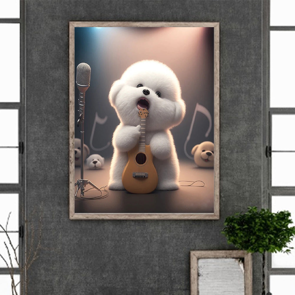 Singing Dog - Full Square Drill Diamond Painting 30*40CM