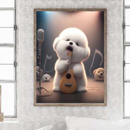 Singing Dog - Full Square Drill Diamond Painting 30*40CM