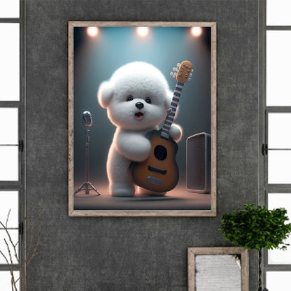 Singing Dog - Full Square Drill Diamond Painting 30*40CM