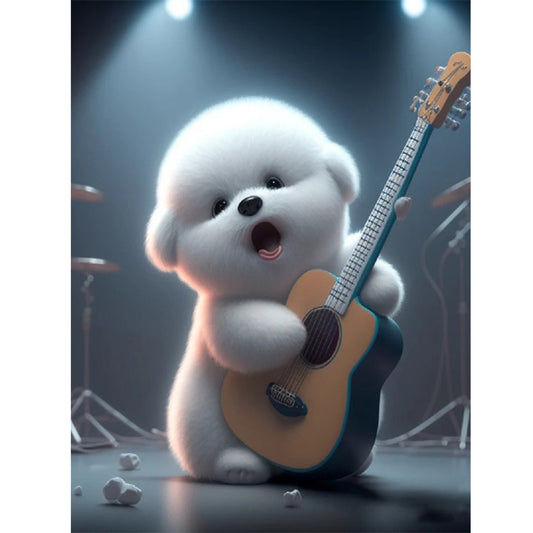 Singing Dog - Full Square Drill Diamond Painting 30*40CM