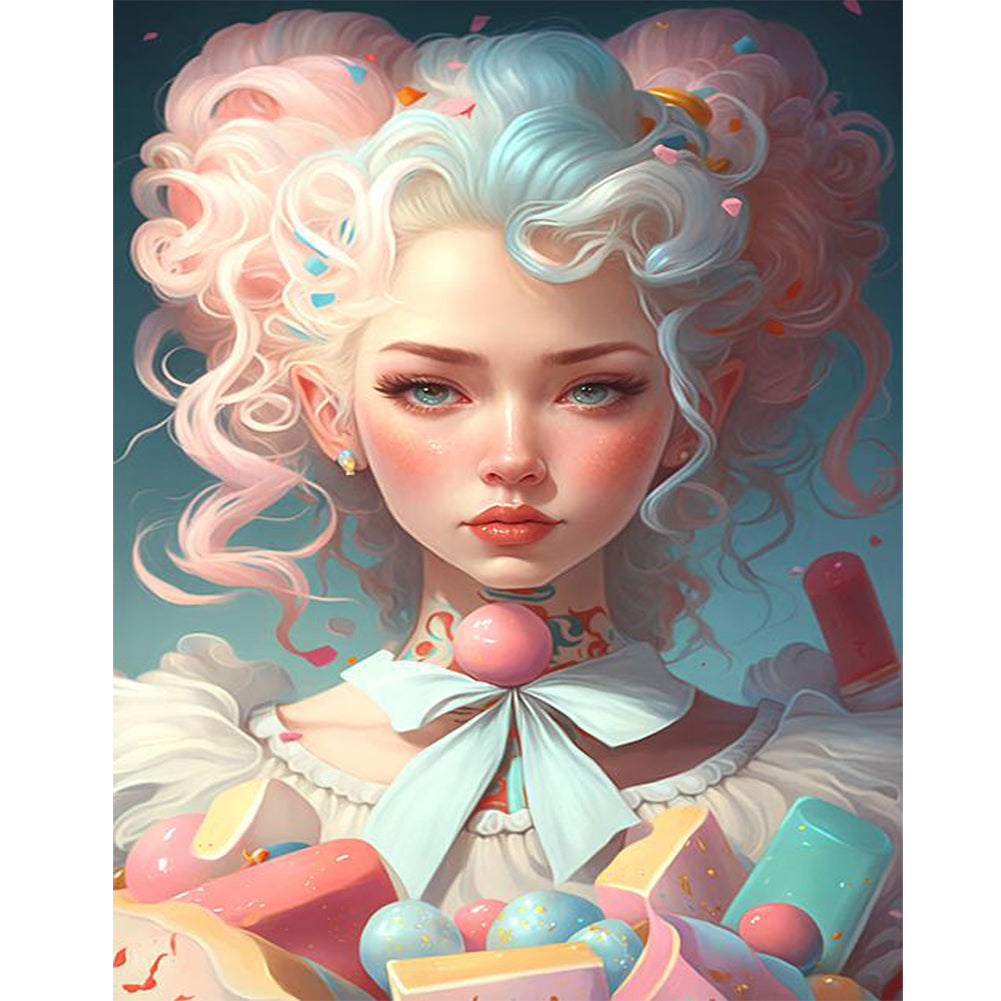 Candy Colored Girl - Full Square Drill Diamond Painting 40*50CM