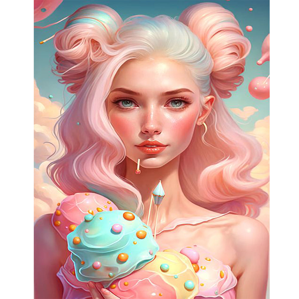 Candy Colored Girl - Full Square Drill Diamond Painting 40*50CM