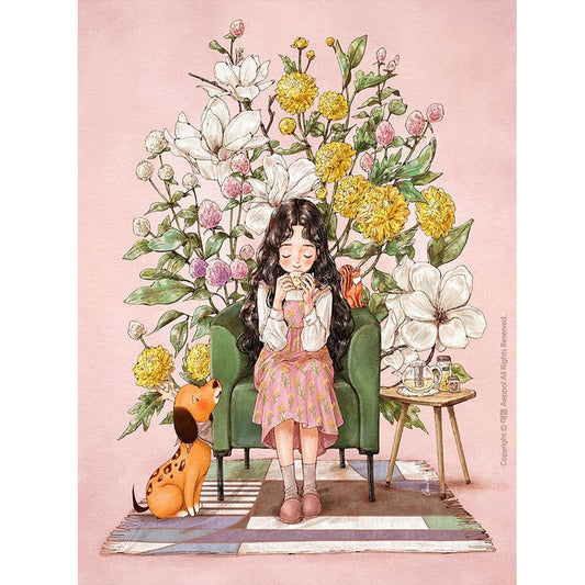 Little Girl - Full Round Drill Diamond Painting 30*40CM