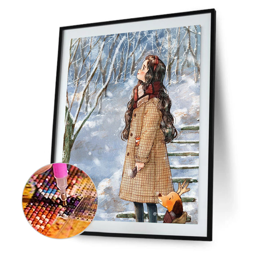 Little Girl - Full Round Drill Diamond Painting 30*40CM