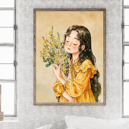 Little Girl - Full Round Drill Diamond Painting 30*40CM