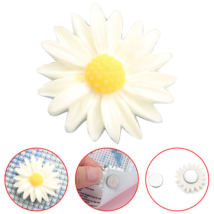 5D Diamond Magnet Cover Painting Flower Diamond Magnetic Locator for DIY