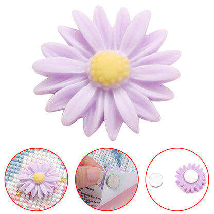 5D Diamond Magnet Cover Painting Flower Diamond Magnetic Locator for DIY