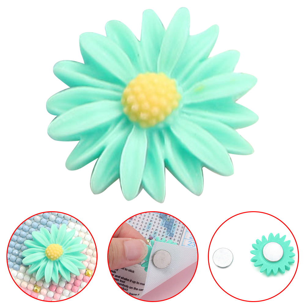 5D Diamond Magnet Cover Painting Flower Diamond Magnetic Locator for DIY