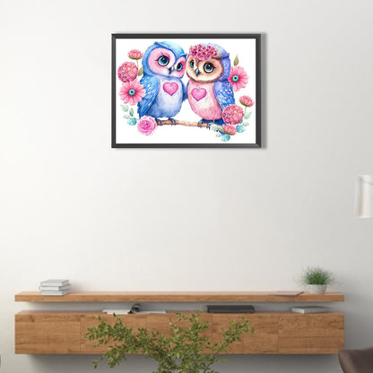 Owl - Full Round Drill Diamond Painting 40*30CM