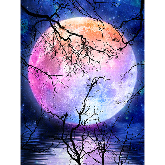 Moonlight In The Forest - Full Round Drill Diamond Painting 30*40CM