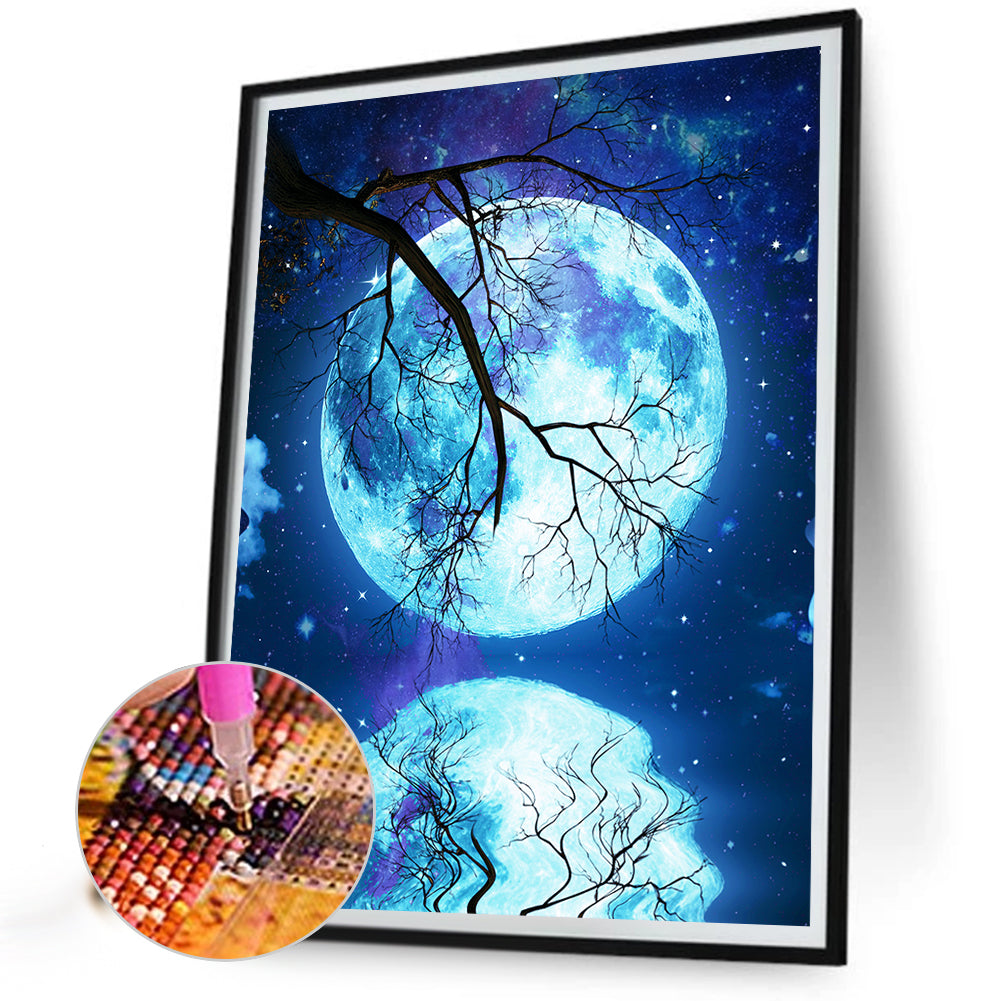 Moonlight Under The Night Sky - Full Round Drill Diamond Painting 30*40CM