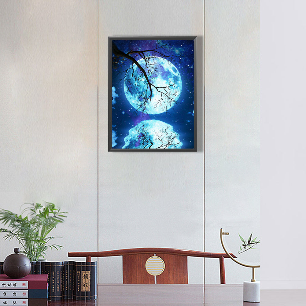 Moonlight Under The Night Sky - Full Round Drill Diamond Painting 30*40CM