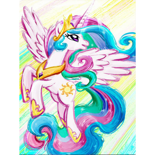 Happy Cosmic Princess - Full Round Drill Diamond Painting 30*40CM