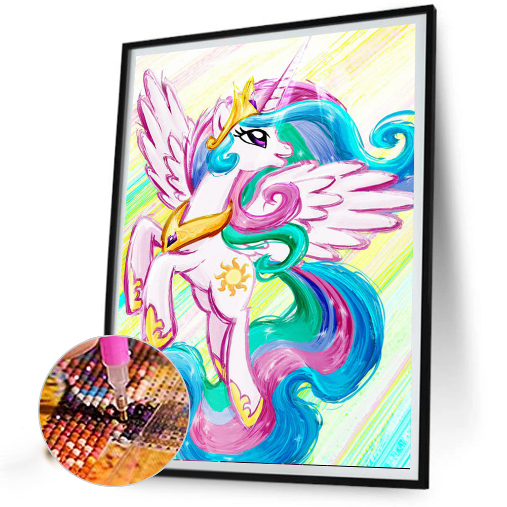 Happy Cosmic Princess - Full Round Drill Diamond Painting 30*40CM