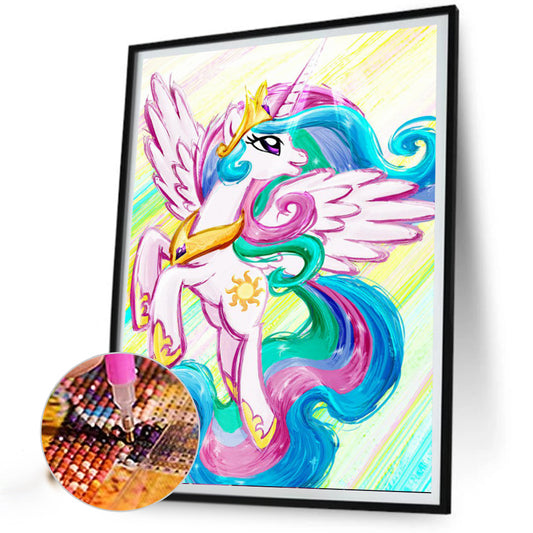 Happy Cosmic Princess - Full Round Drill Diamond Painting 30*40CM