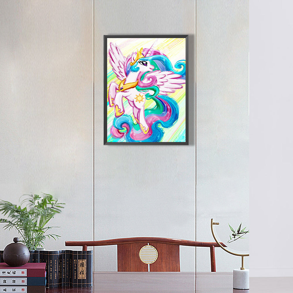 Happy Cosmic Princess - Full Round Drill Diamond Painting 30*40CM