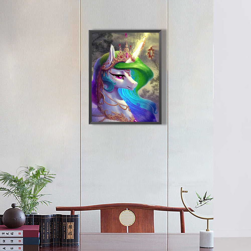 Sad Cosmic Princess - Full Round Drill Diamond Painting 30*40CM