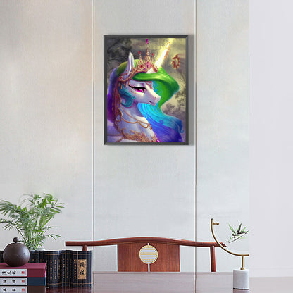 Sad Cosmic Princess - Full Round Drill Diamond Painting 30*40CM