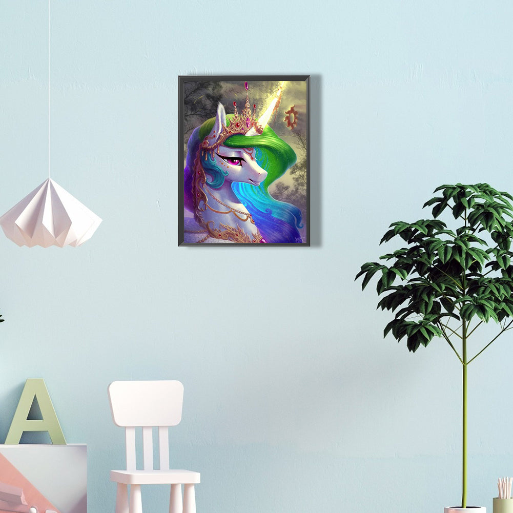 Sad Cosmic Princess - Full Round Drill Diamond Painting 30*40CM