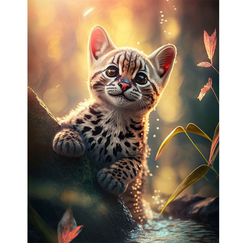 Little Cheetah - Full Square Drill Diamond Painting 40*50CM