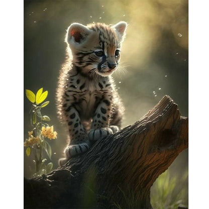 Little Cheetah - Full Square Drill Diamond Painting 40*50CM