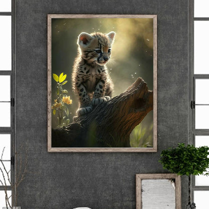 Little Cheetah - Full Square Drill Diamond Painting 40*50CM