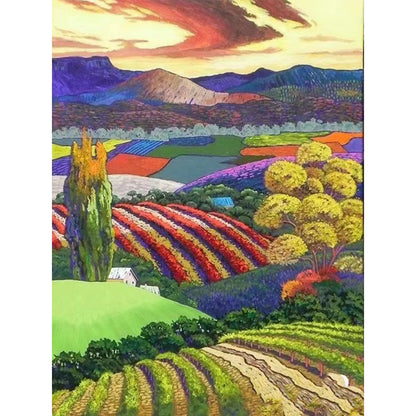 Farmland Landscape - Full Round Drill Diamond Painting 30*40CM