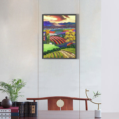 Farmland Landscape - Full Round Drill Diamond Painting 30*40CM
