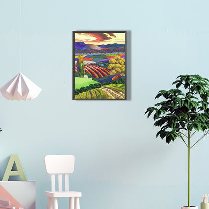 Farmland Landscape - Full Round Drill Diamond Painting 30*40CM