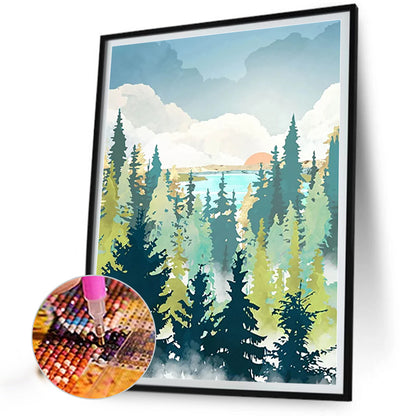 Forest Oasis - Full Round Drill Diamond Painting 30*40CM