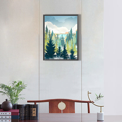 Forest Oasis - Full Round Drill Diamond Painting 30*40CM