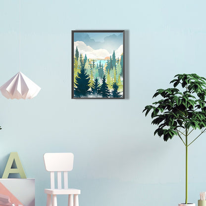 Forest Oasis - Full Round Drill Diamond Painting 30*40CM