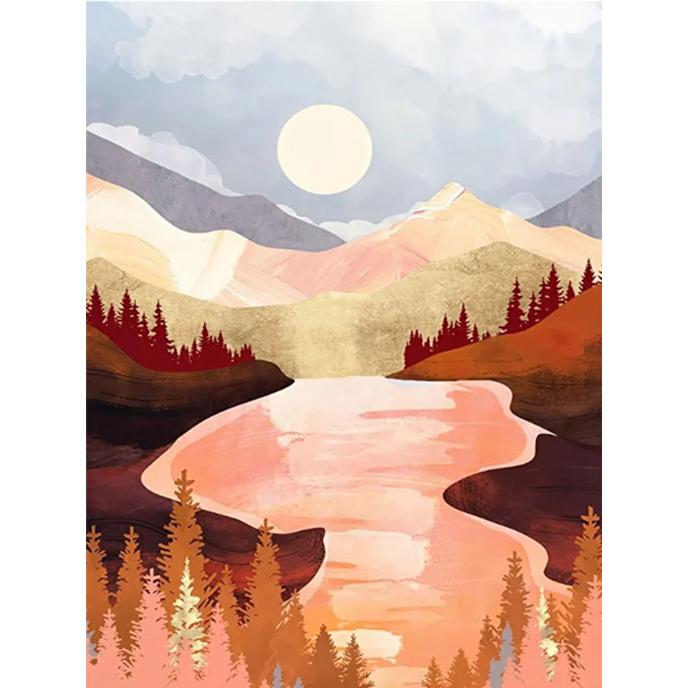 Red Forest - Full Round Drill Diamond Painting 30*40CM