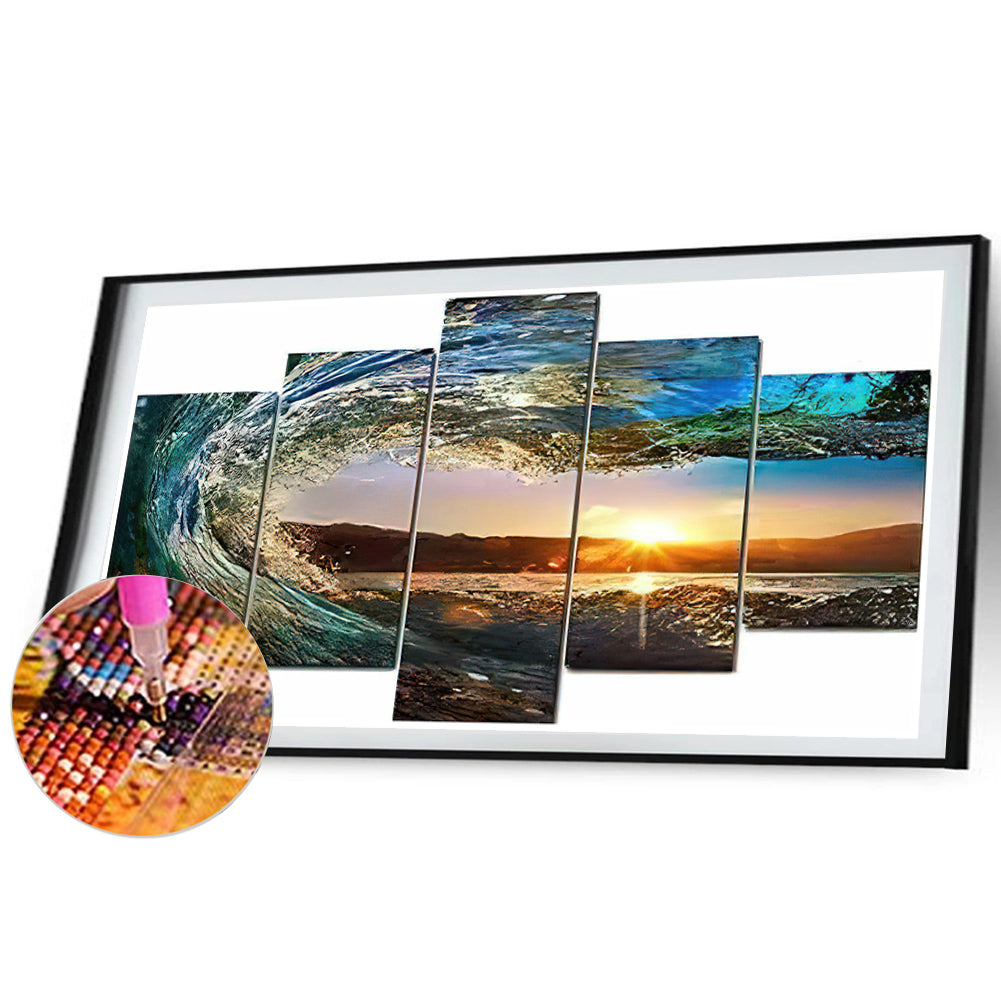 The Waves - Full Round Drill Diamond Painting 80*40CM