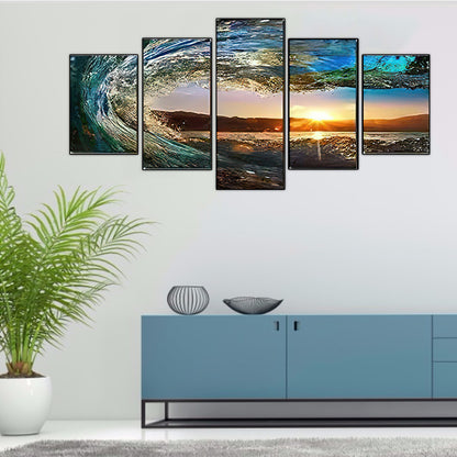 The Waves - Full Round Drill Diamond Painting 80*40CM