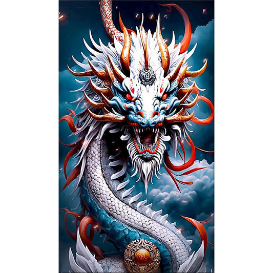 Ferocious Dragon - Full Round Drill Diamond Painting 40*70CM