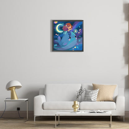 The Mermaid And The Whale - Full Round Drill Diamond Painting 30*30CM