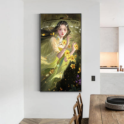 Antique Girl - Full Round Drill Diamond Painting 40*70CM