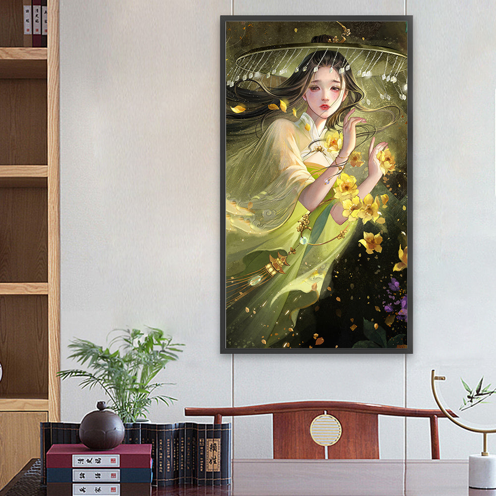 Antique Girl - Full Round Drill Diamond Painting 40*70CM