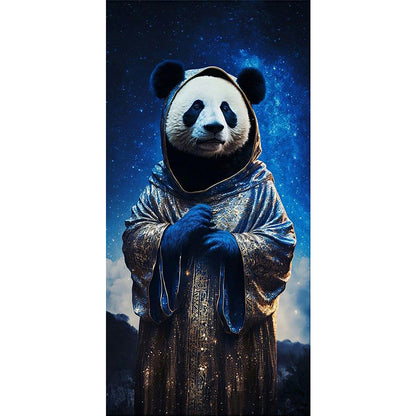 Panda Under The Starry Night - Full Round Drill Diamond Painting 40*80CM