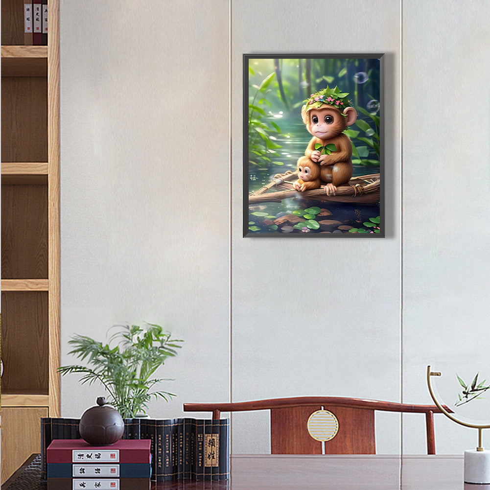 Animals In The Jungle - Full Round Drill Diamond Painting 30*40CM