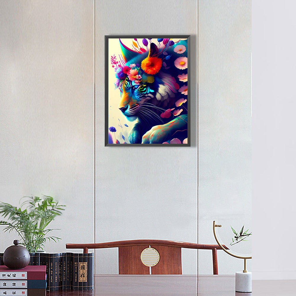 Colorful Wolf - Full Round Drill Diamond Painting 30*40CM