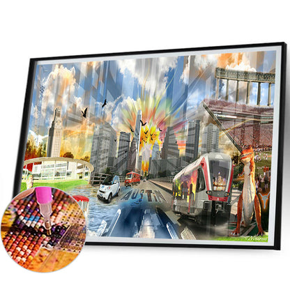 Colorful Glowing World - Full Round Drill Diamond Painting 60*40CM