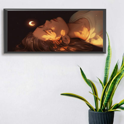 Sleeping Girl - Full Round Drill Diamond Painting 70*30CM