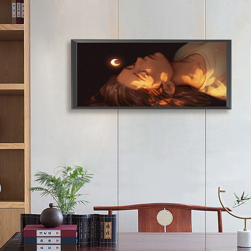 Sleeping Girl - Full Round Drill Diamond Painting 70*30CM