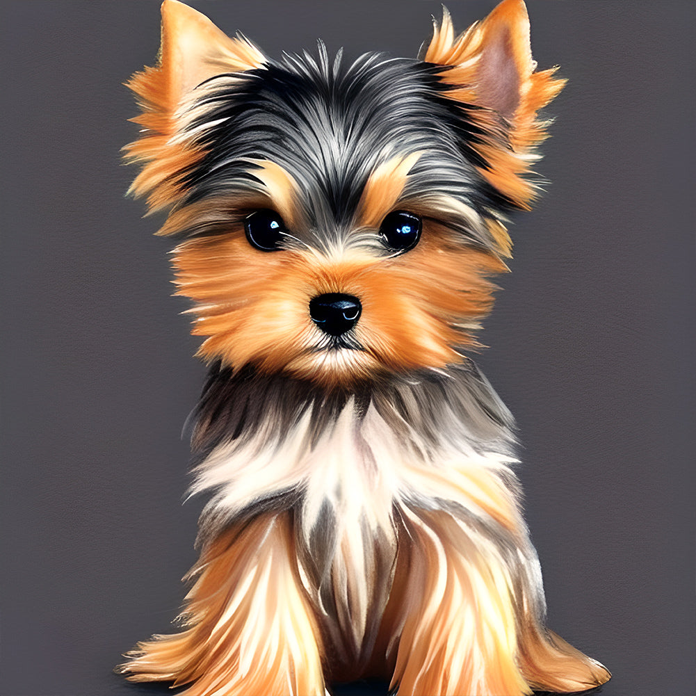 Yorkshire Terrier - Full Round Drill Diamond Painting 30*30CM