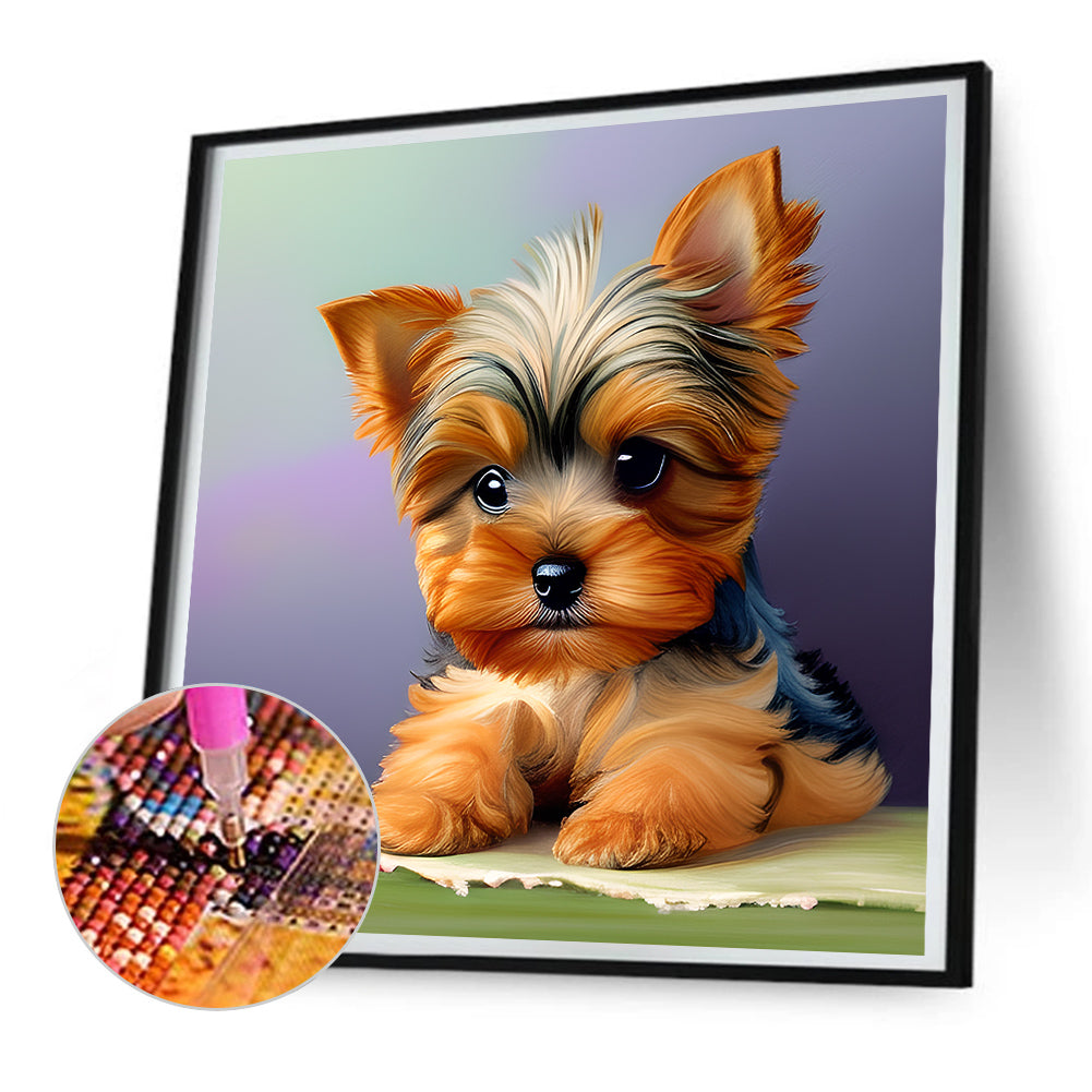 Yorkshire Terrier - Full Round Drill Diamond Painting 30*30CM