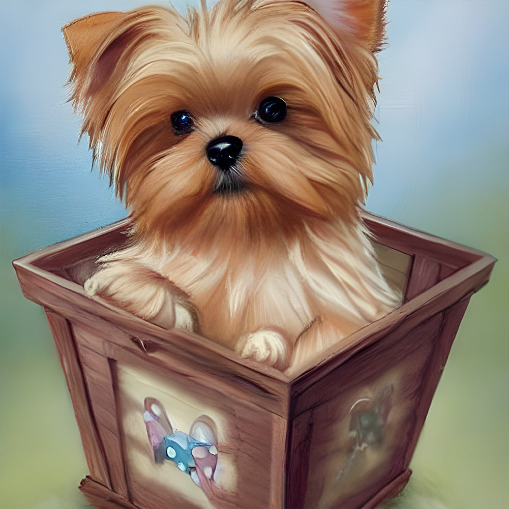 Yorkshire Terrier - Full Round Drill Diamond Painting 30*30CM